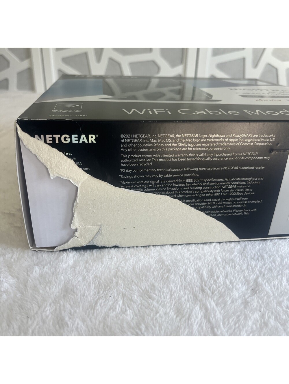 FAST High Speed NETGEAR Nighthawk AC1900 WiFi Cable Modem Router C7000 - Picture 6 of 9
